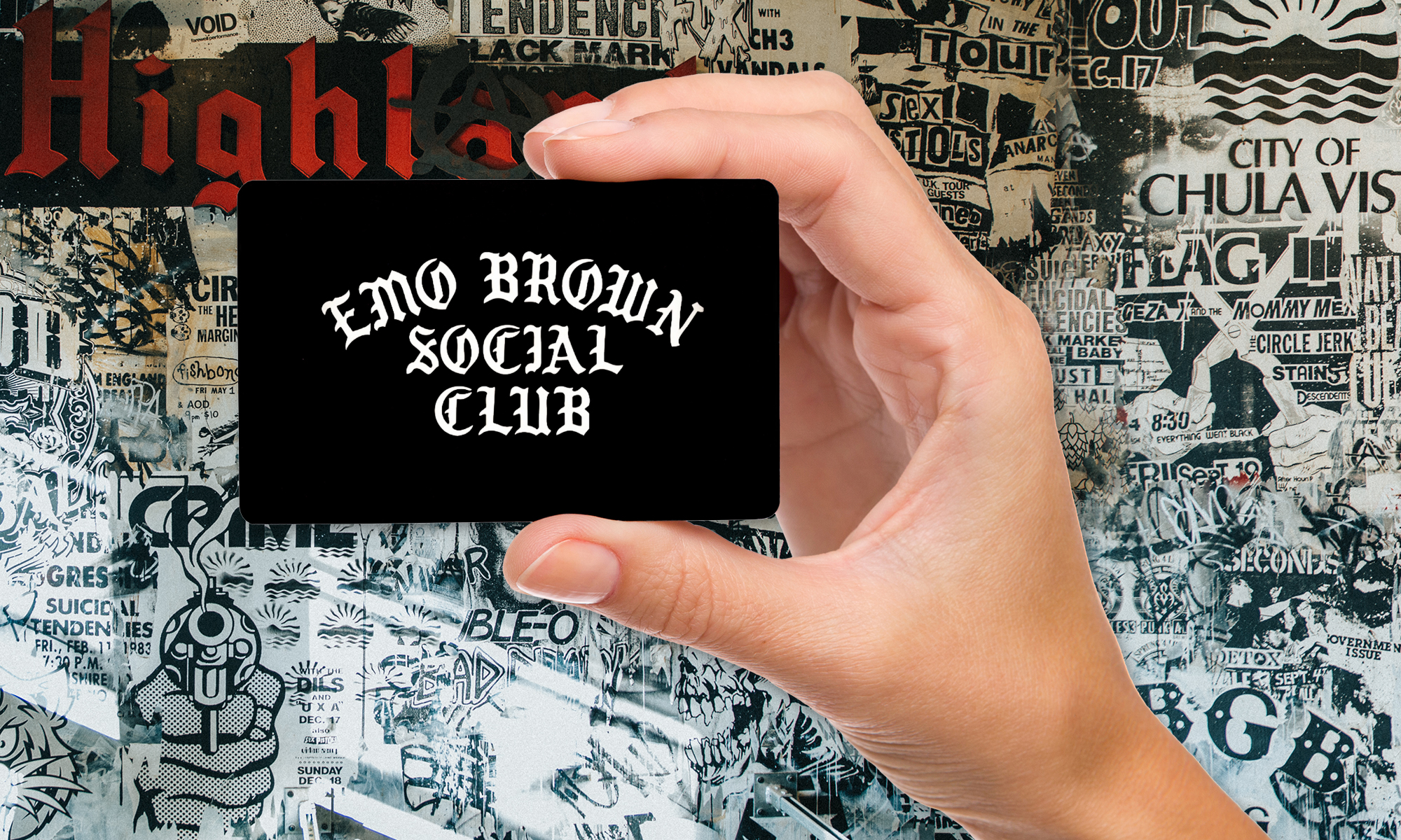 Emo Brown Social Club Card